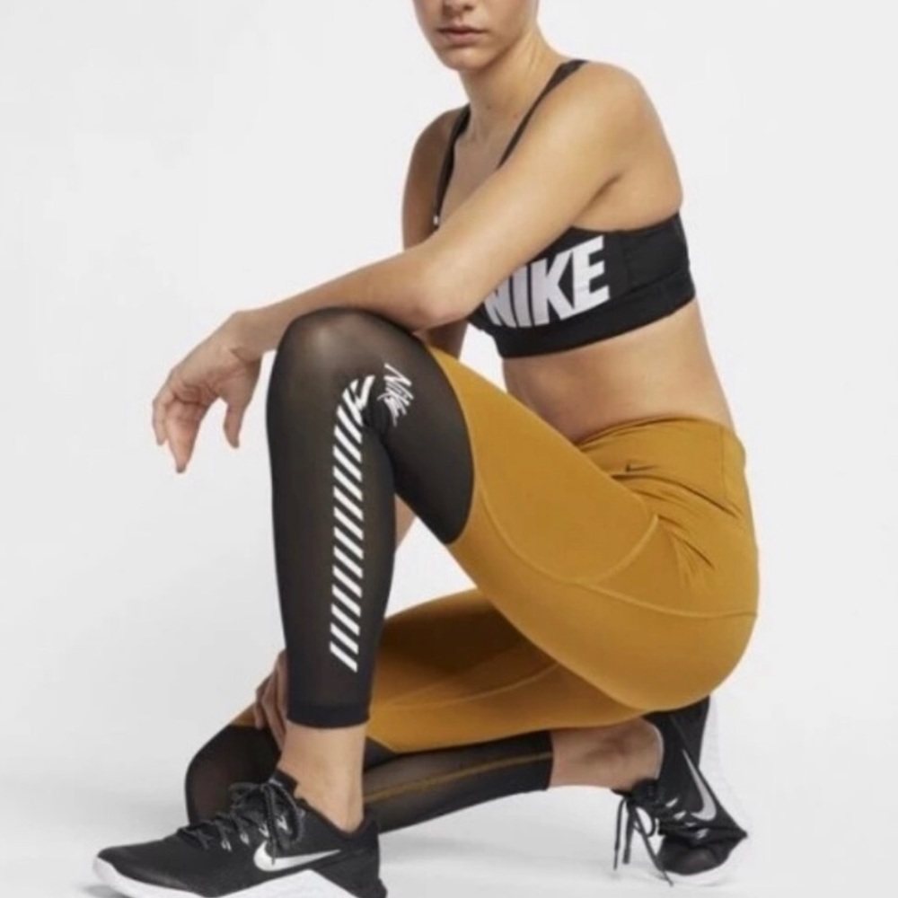 Nike One Sport Gold Distort 7/8 Training tights